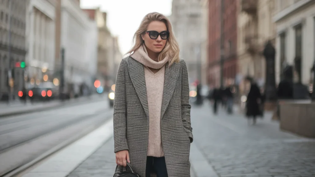 Chic Winter Long Coat Captions