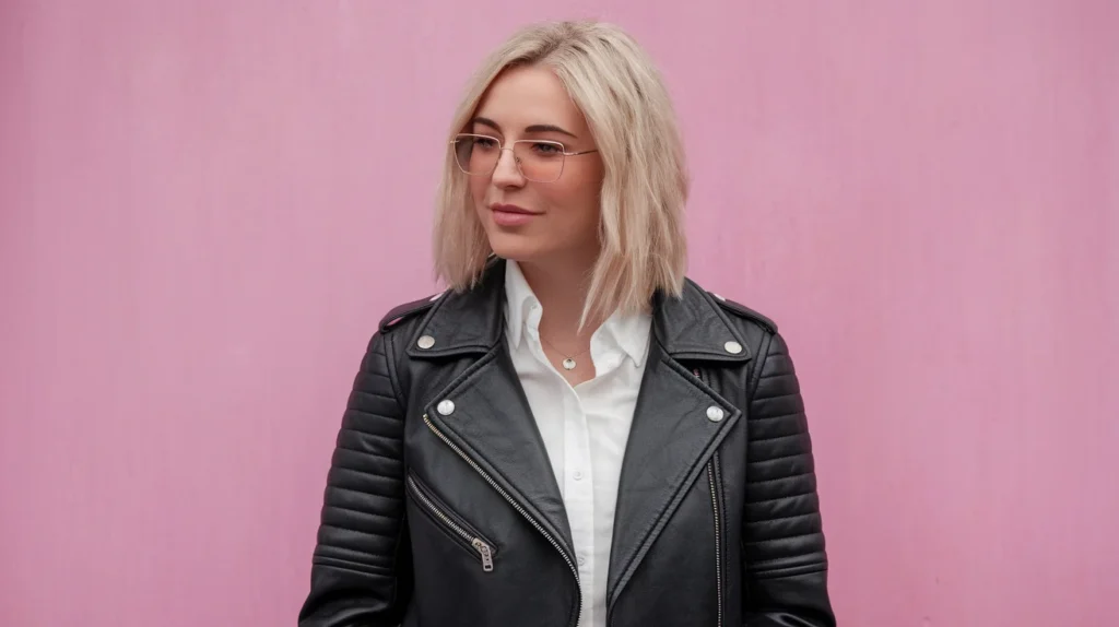 Classic Black Leather Jacket Captions