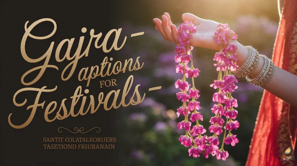 Gajra Captions for Festivals 🎉