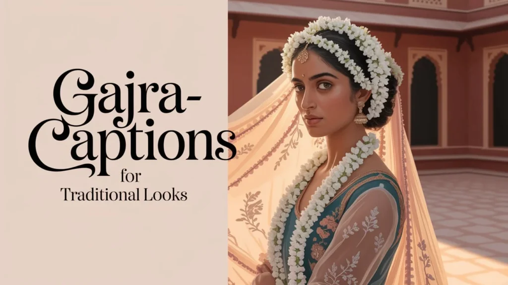 Gajra Captions for Traditional Looks 👗