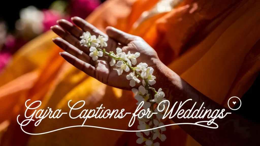 Gajra Captions for Weddings 🌺