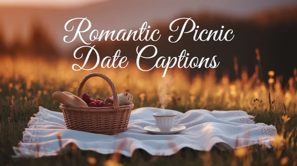 Romantic Picnic Date Captions
