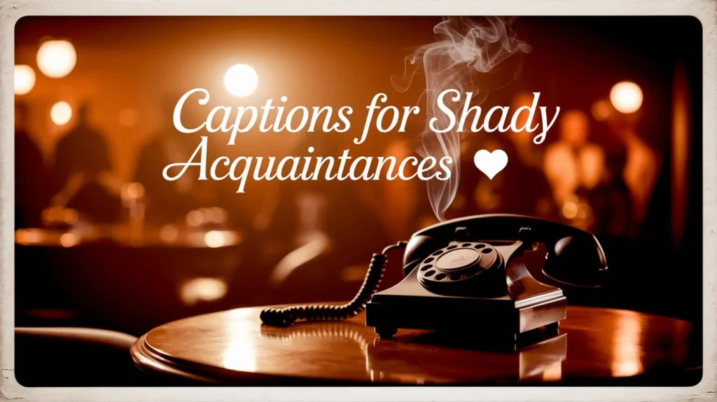Captions for Shady Acquaintances 