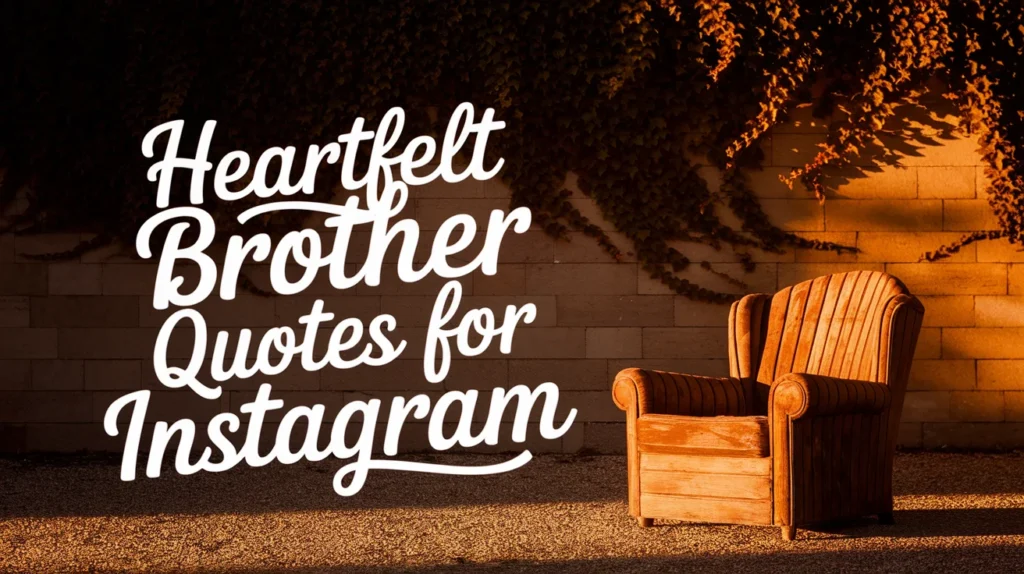 Heartfelt Brother Quotes For Instagram