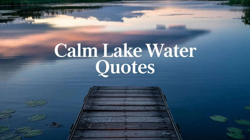 Calm Lake Water Quotes