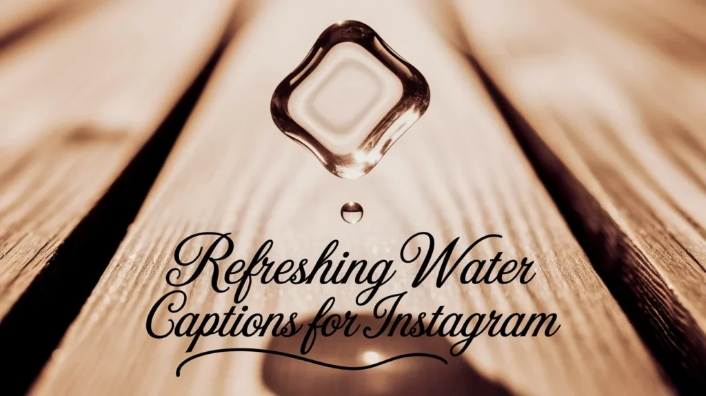 Refreshing Water Captions for Instagram