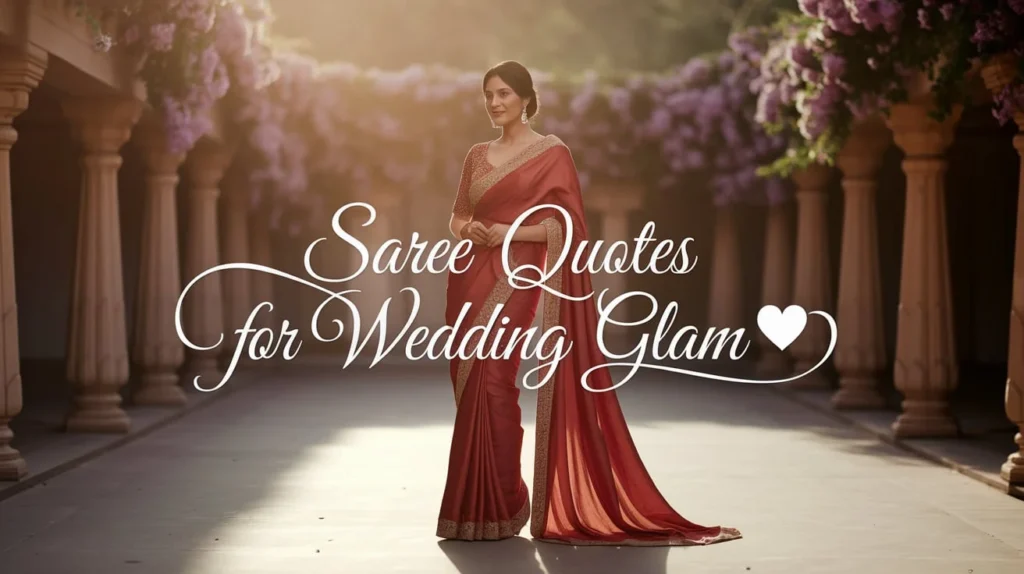 Saree Quotes for Wedding Glam 