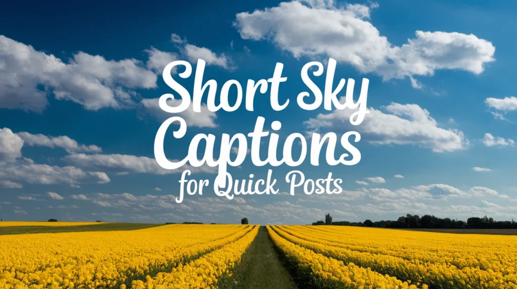 Short Sky Captions for Quick Posts