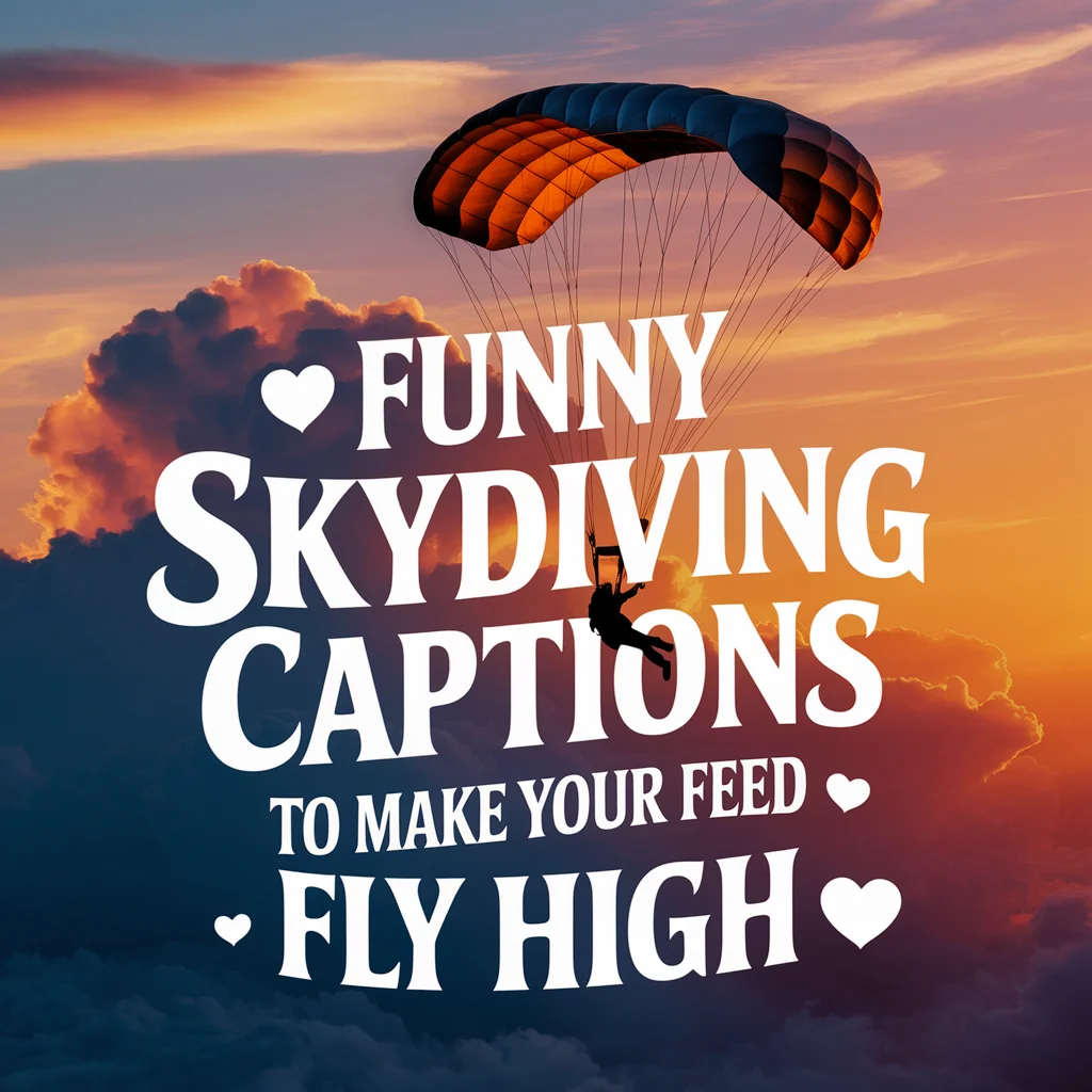 Funny Skydiving Captions To Make Your Feed Fly High