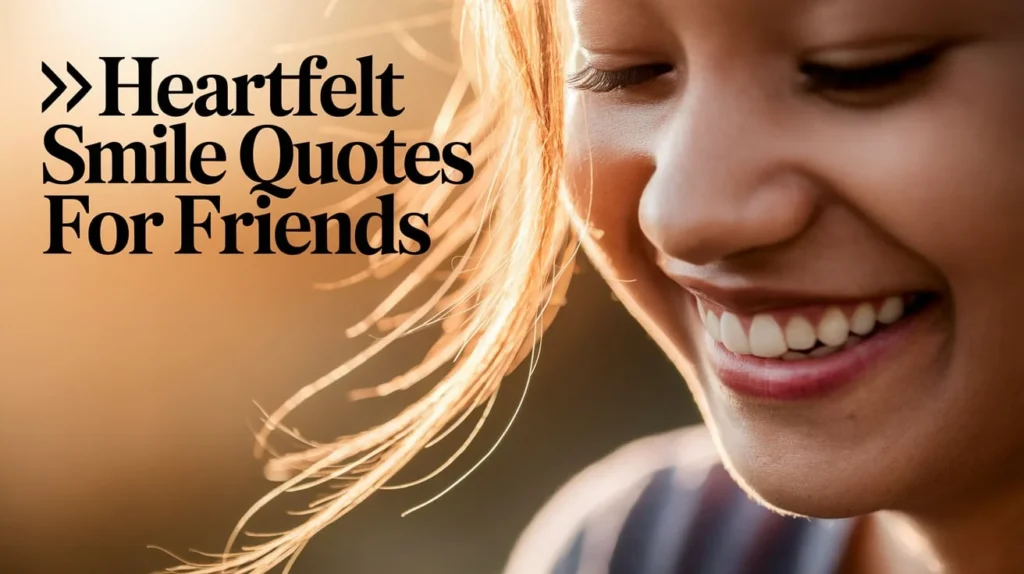 Heartfelt Smile Quotes For Friends