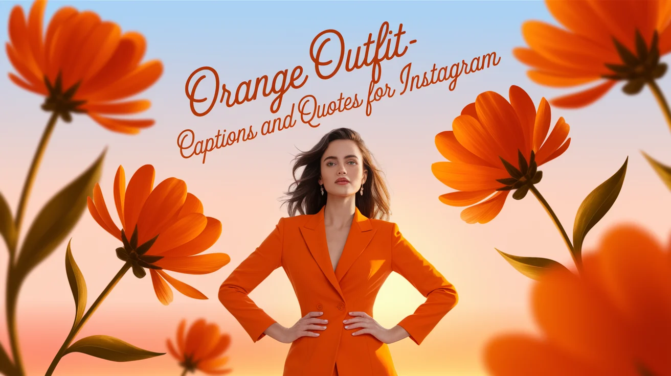 Orange Outfit Captions And Quotes For Instagram