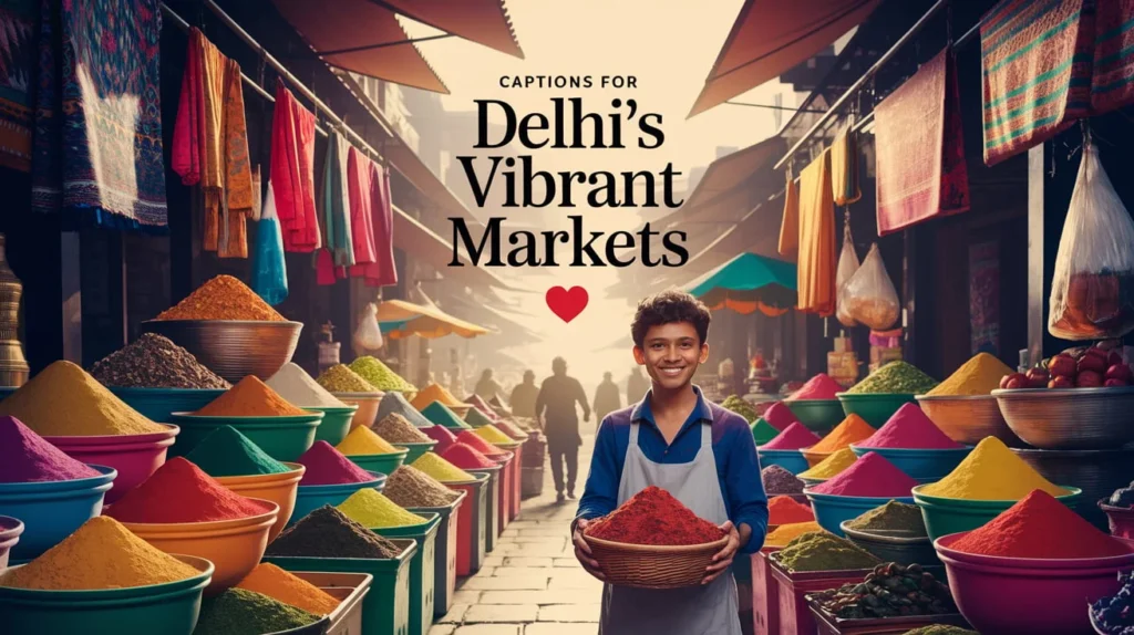 Captions for Delhi’s Vibrant Markets 