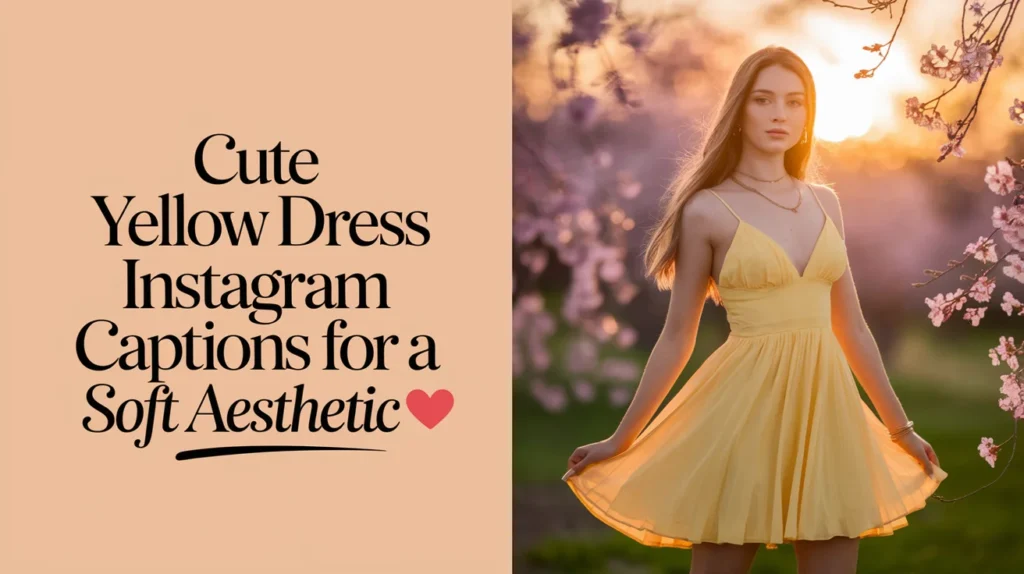 Cute Yellow Dress Instagram Captions for a Soft Aesthetic