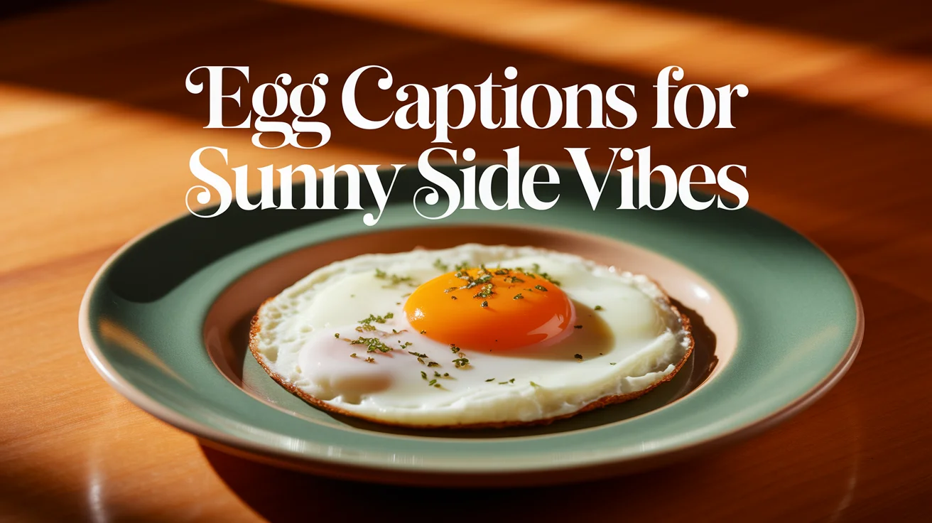 Egg Captions for Sunny Side Vibes
