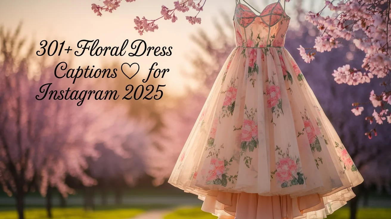 Floral Dress Captions for Instagram