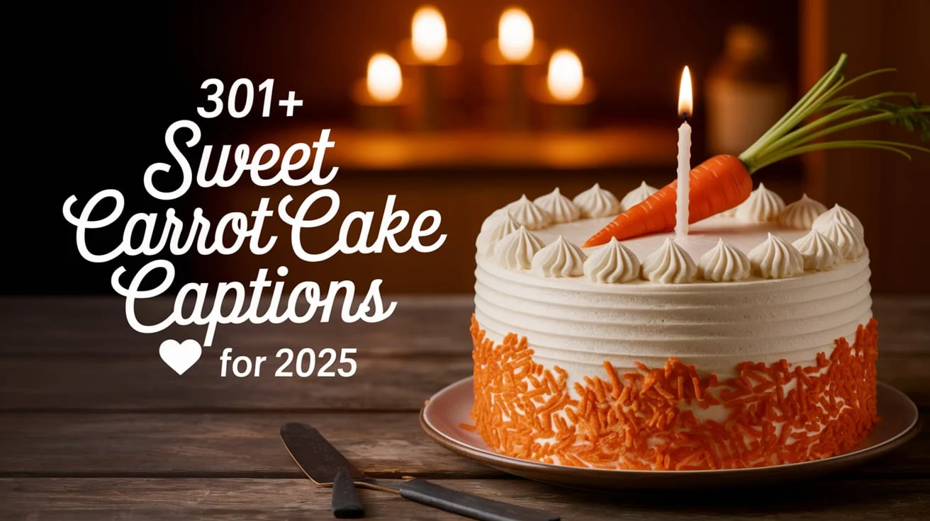 Sweet Carrot Cake Captions