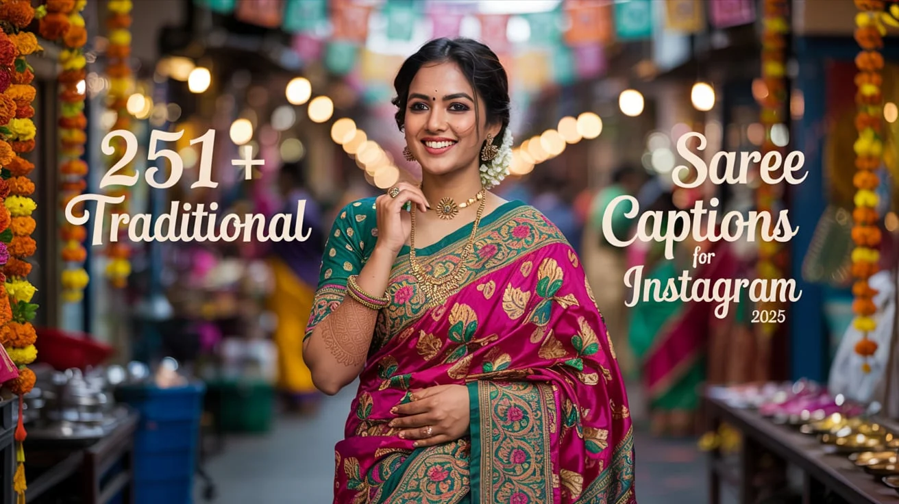 Traditional Saree Captions for Instagram