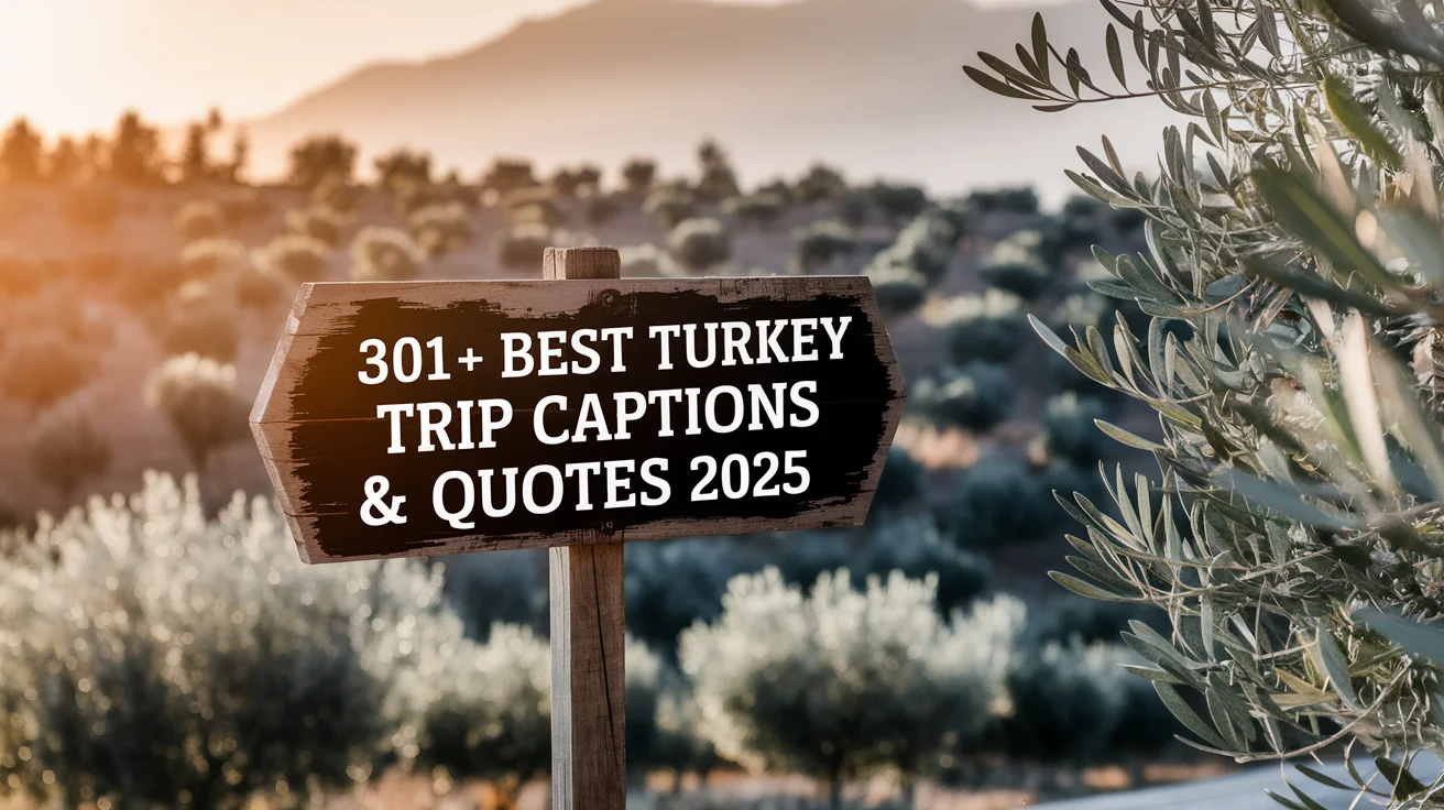 Best Turkey Trip Captions & Quotes