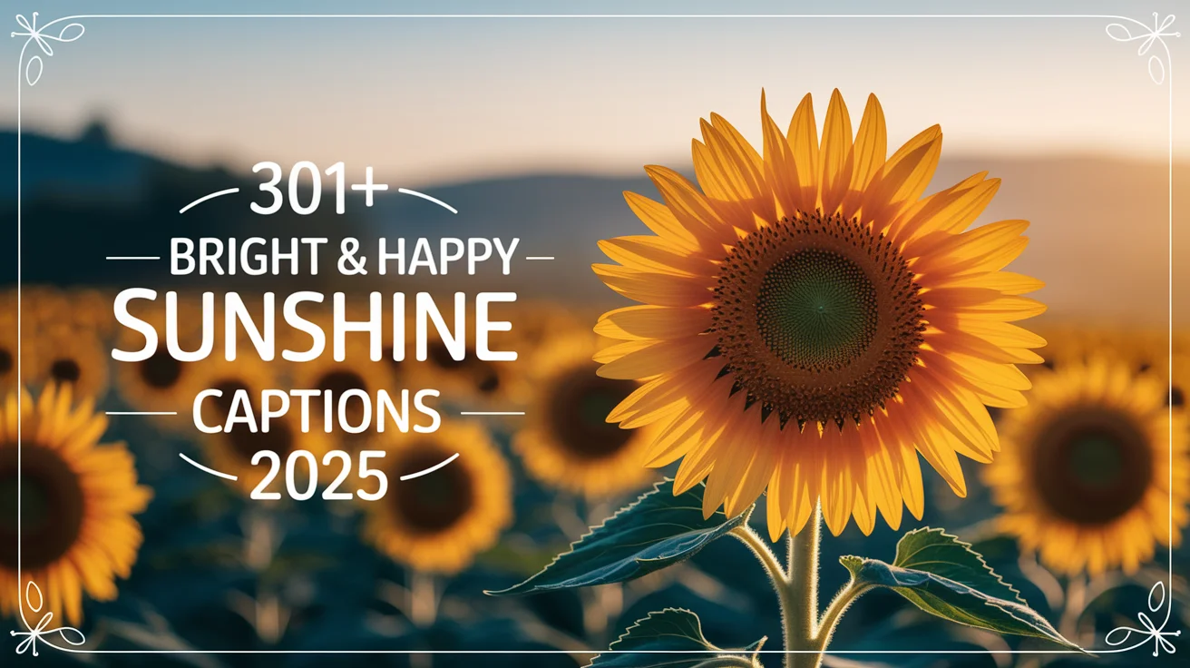 Bright & Happy Sunshine Captions