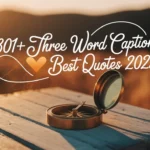 Three Word Captions Best Quotes
