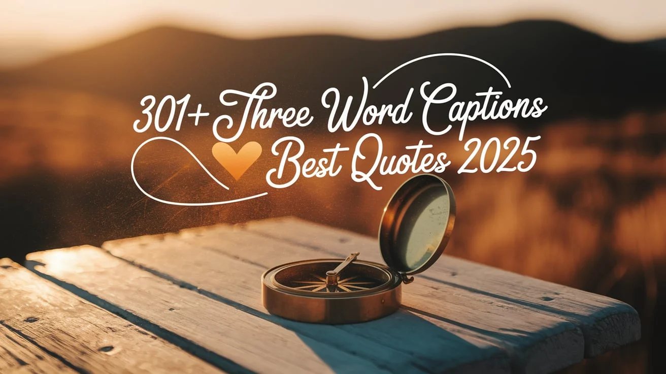 Three Word Captions Best Quotes