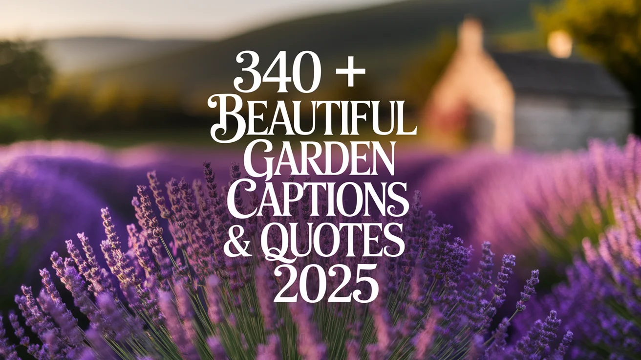 Beautiful Garden Captions & Quotes