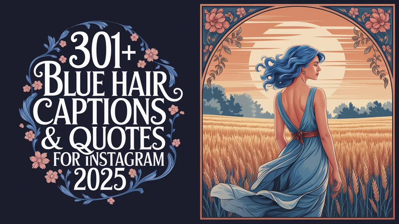 Blue Hair Captions & Quotes For Instagram