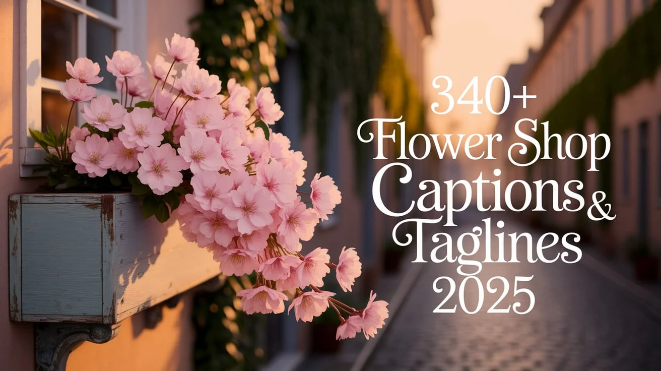 Flower Shop Captions & Taglines
