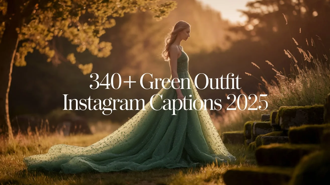 Green Outfit Instagram Captions
