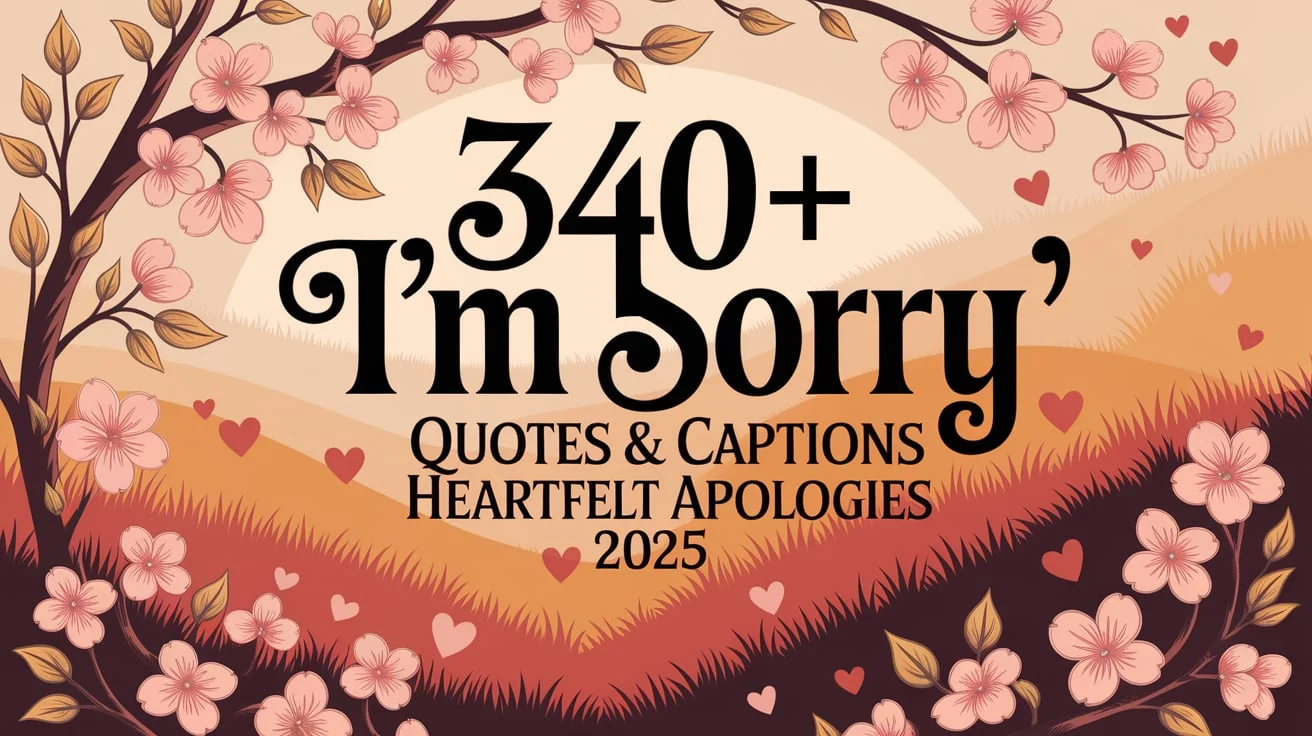 “I’m Sorry” Quotes & Captions Heartfelt Apologies