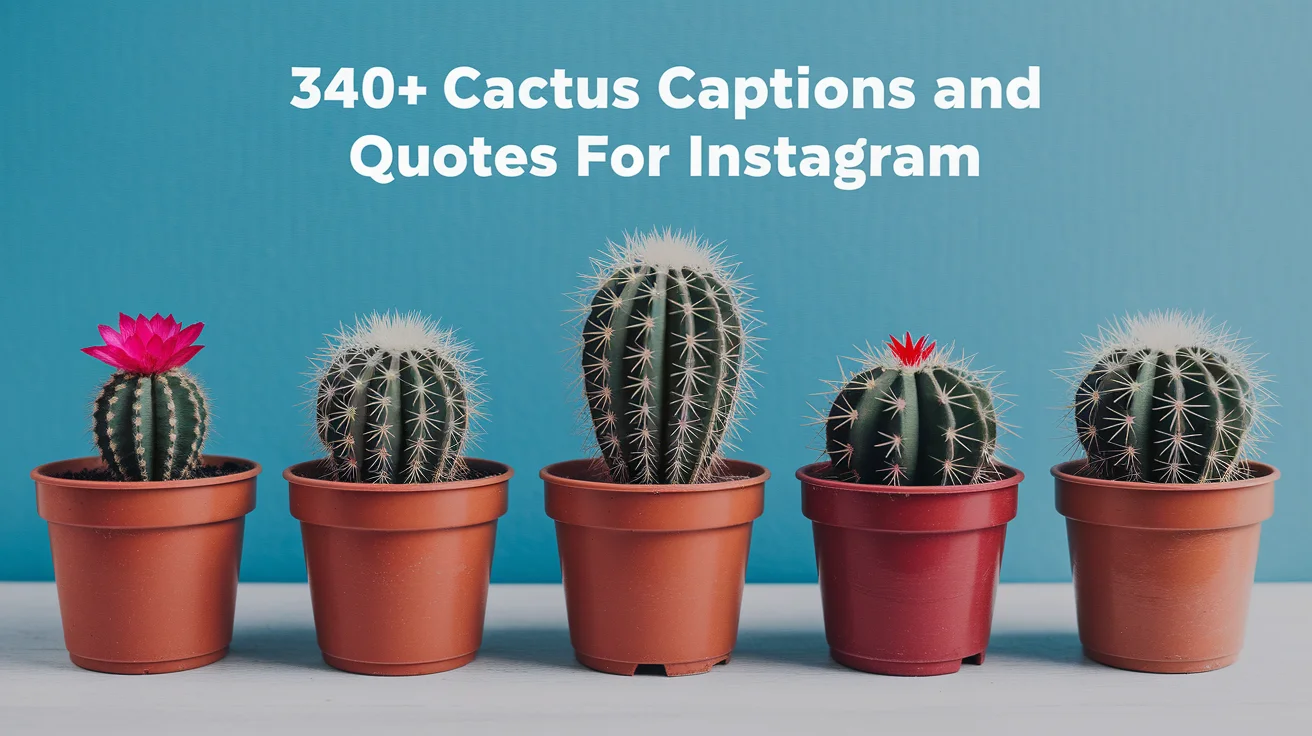 Aesthetic cactus plant caption for Instagram post