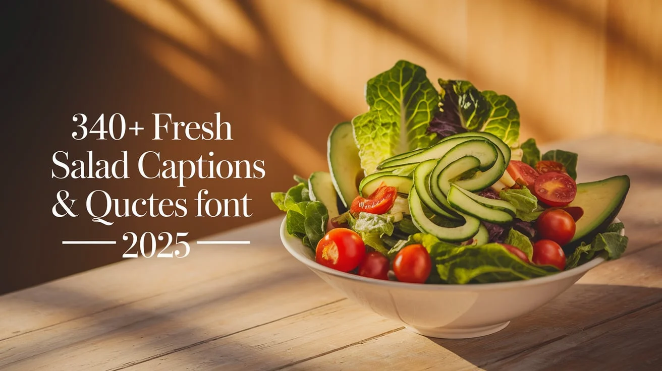 Fresh Salad Captions & Quotes