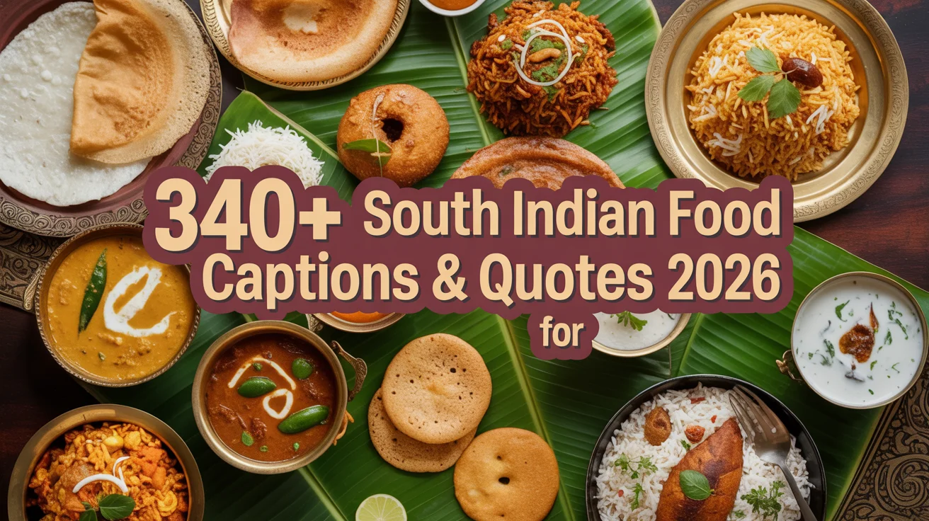 South Indian Food Captions