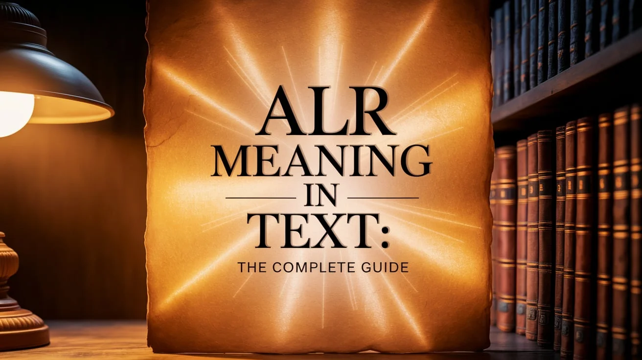 ALR Meaning in Text