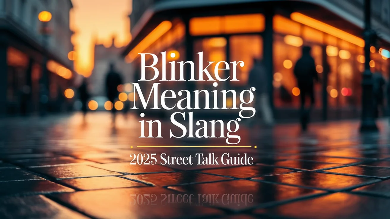 Blinker Meaning in Slang