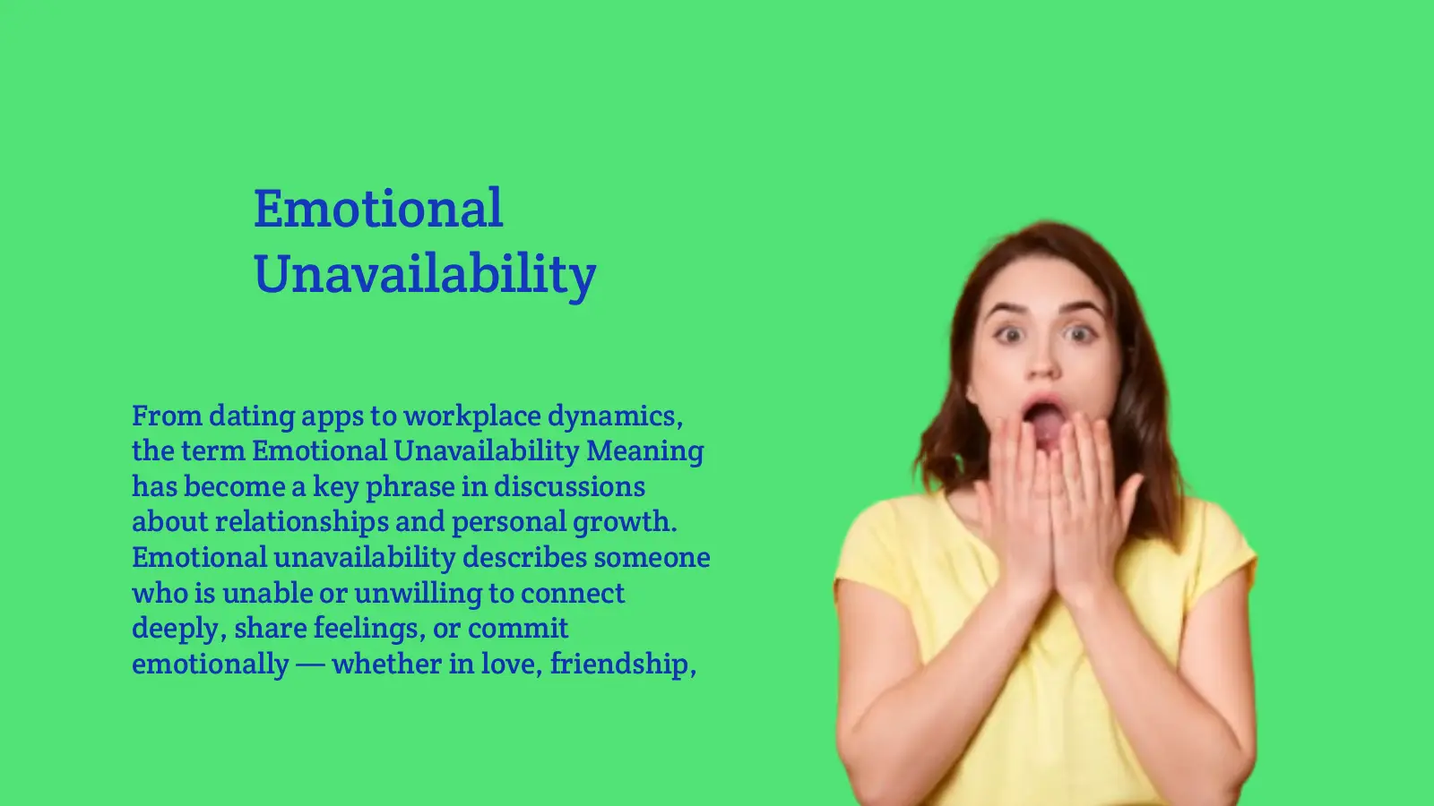 Emotional Unavailability Meaning: What They Hide