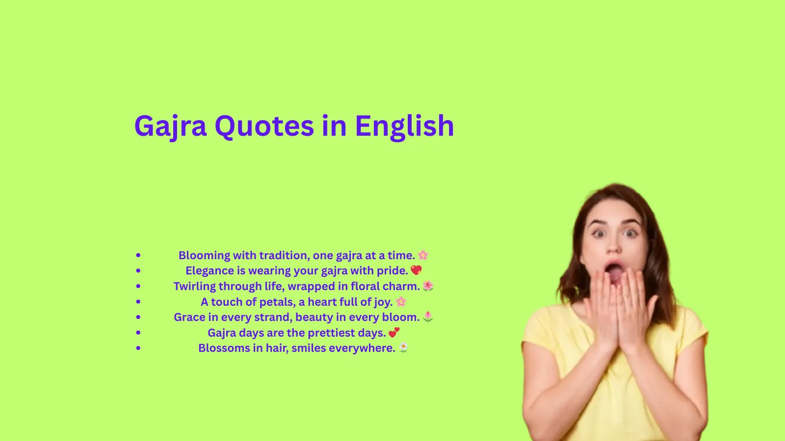 Gajra Quotes in English That Elevate Elegance