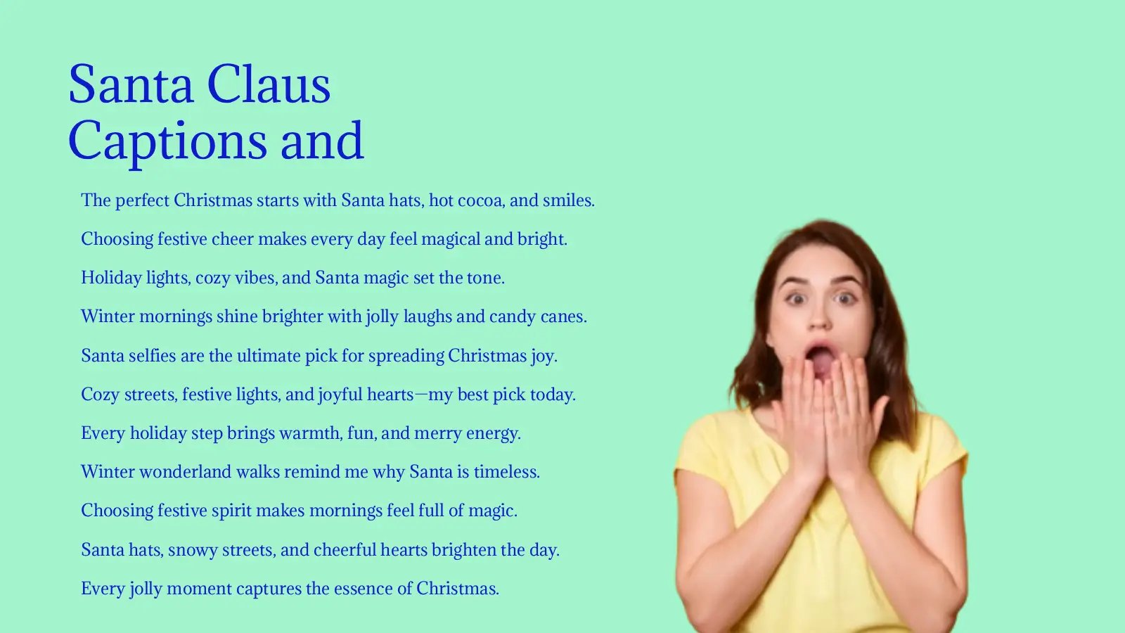 Santa Claus Captions and Quotes to Spread Holiday Cheer