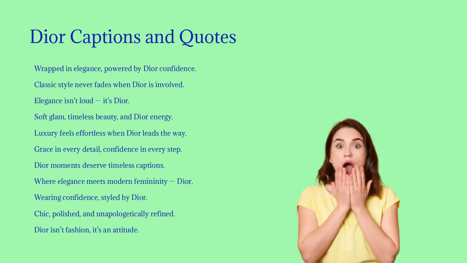 Dior Captions and Quotes for Instagram