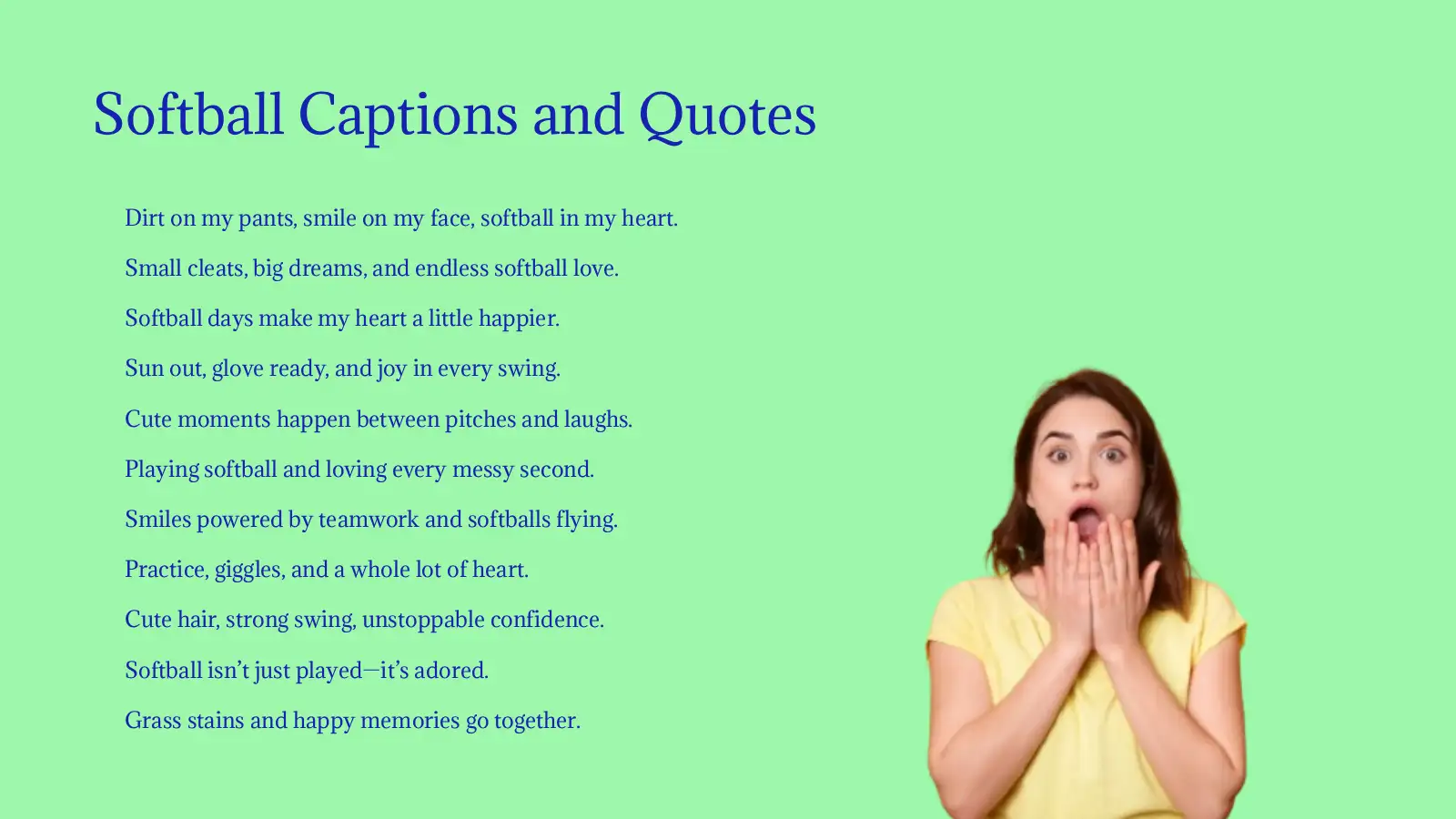 Softball Captions and Quotes for Instagram