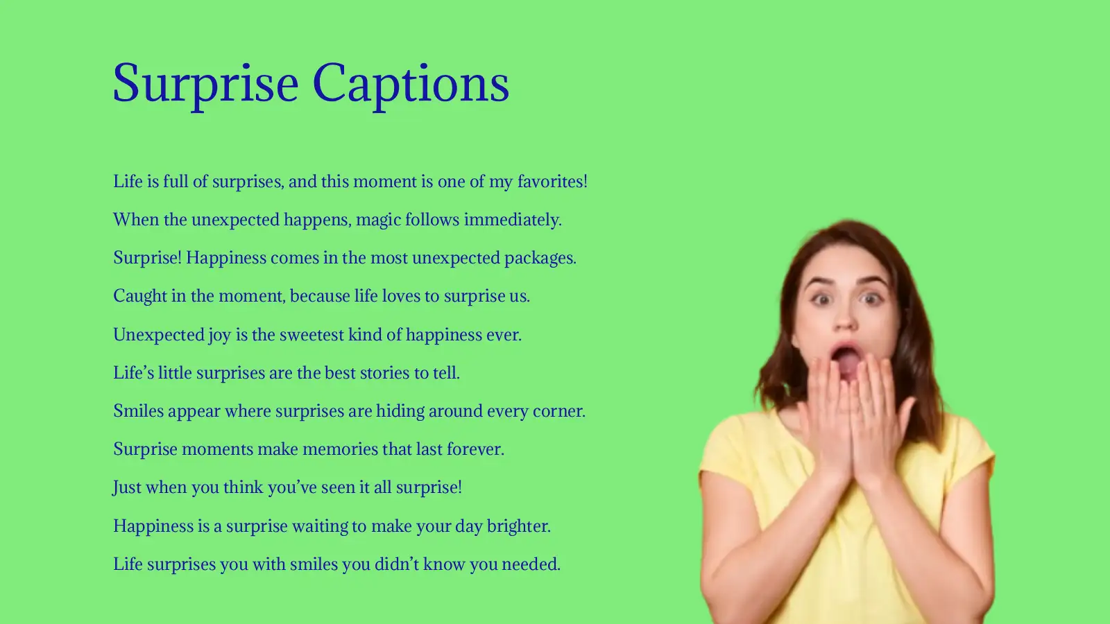 Surprise Captions for Instagram