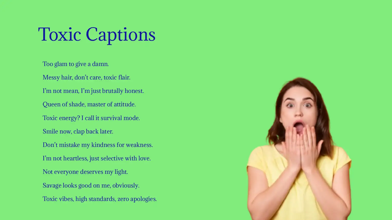 Toxic Captions for Real Vibes