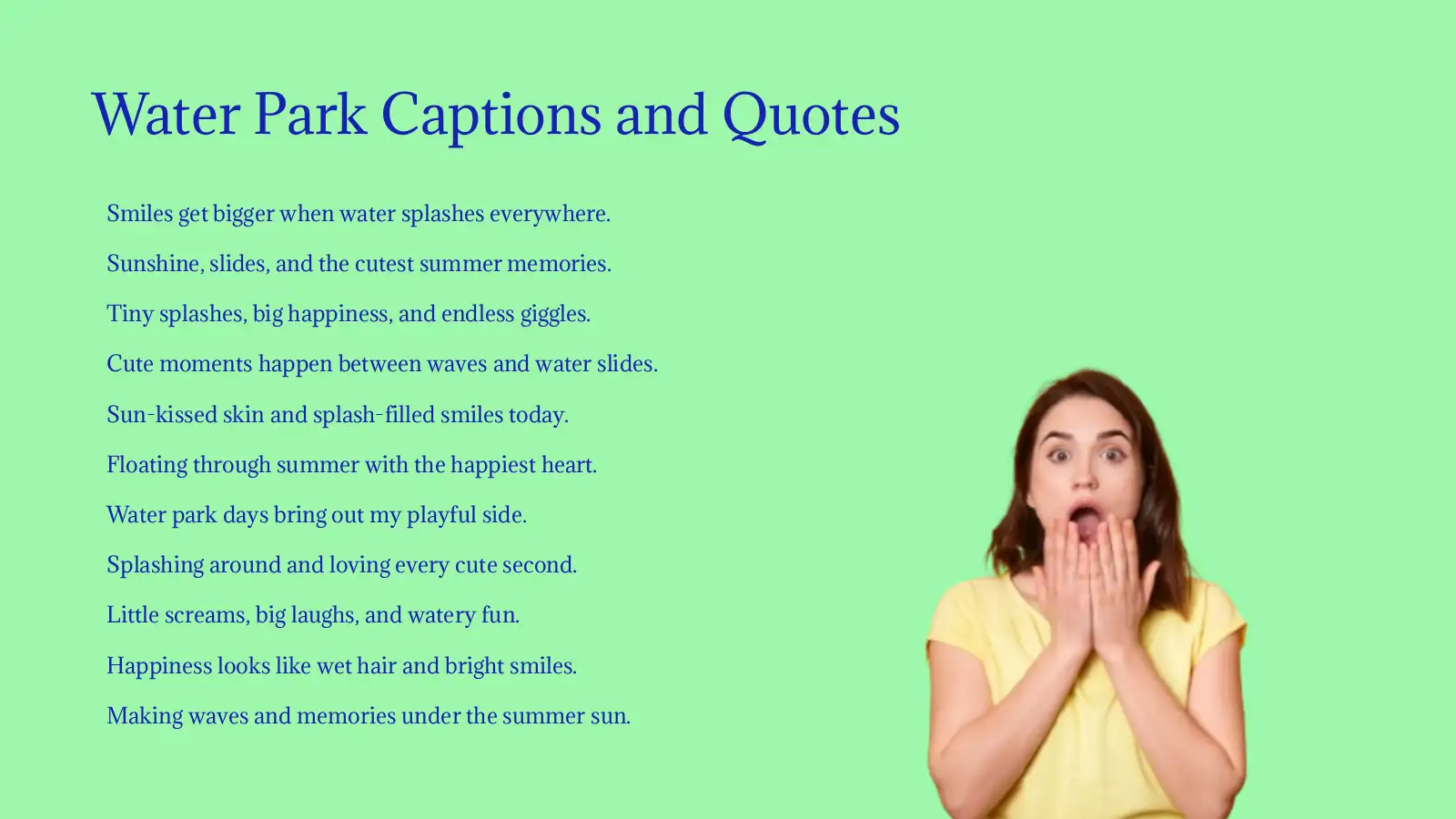 Water Park Captions and Quotes for Instagram