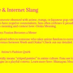 Anime & Internet Slang