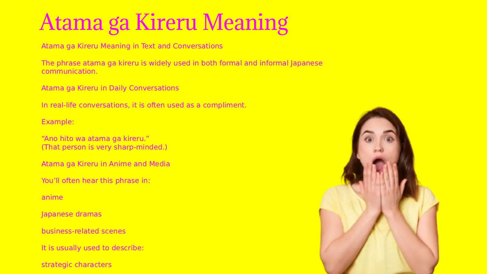 Atama ga Kireru Meaning