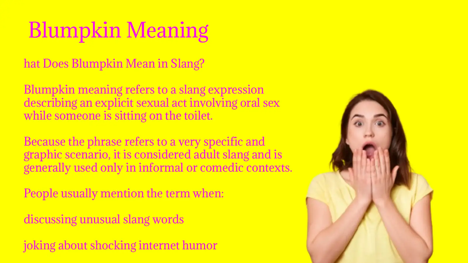 Blumpkin Meaning