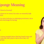 Bullet Sponge Meaning