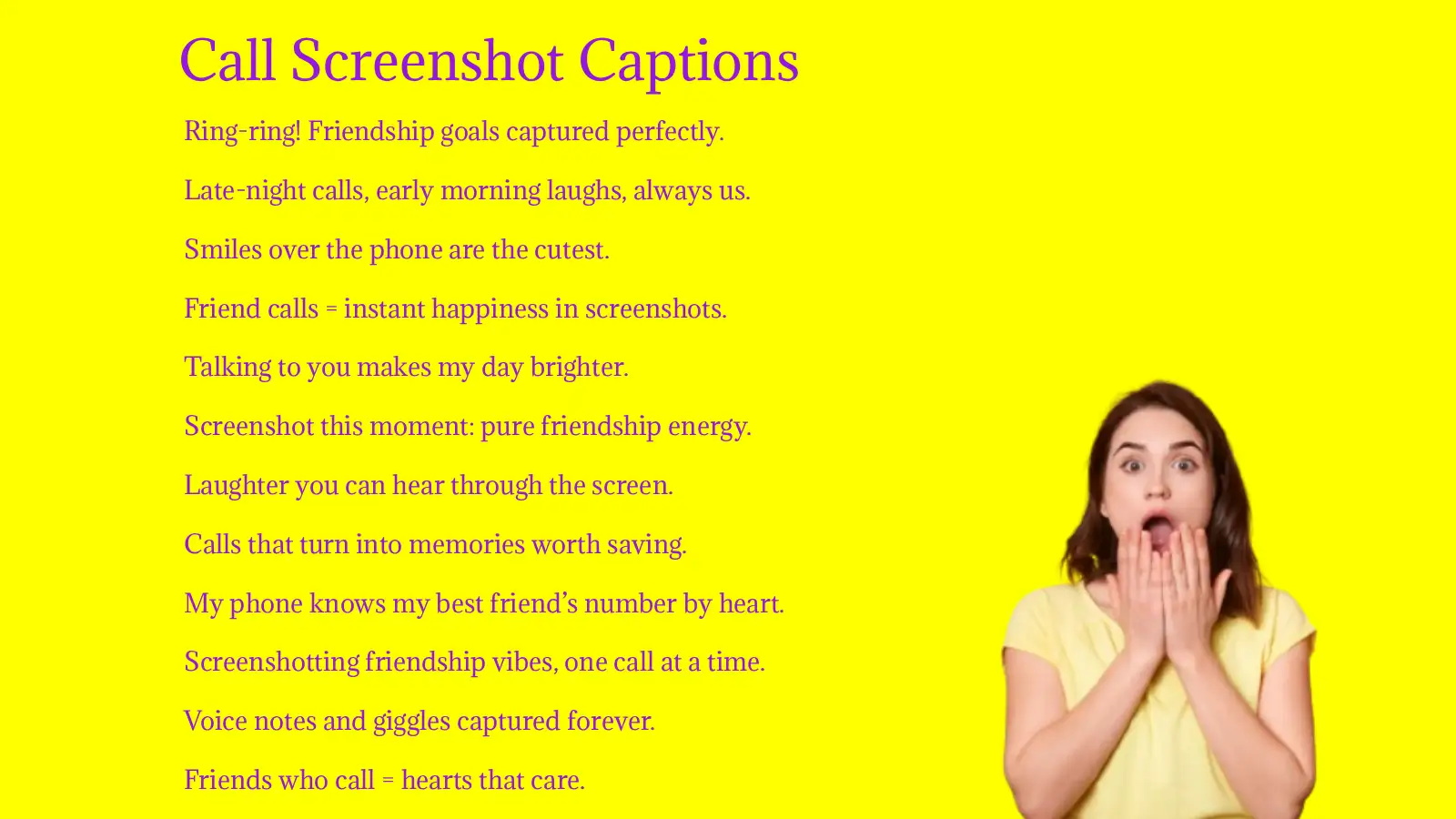 Call Screenshot Captions: Funny, Cute, and Creative Ideas