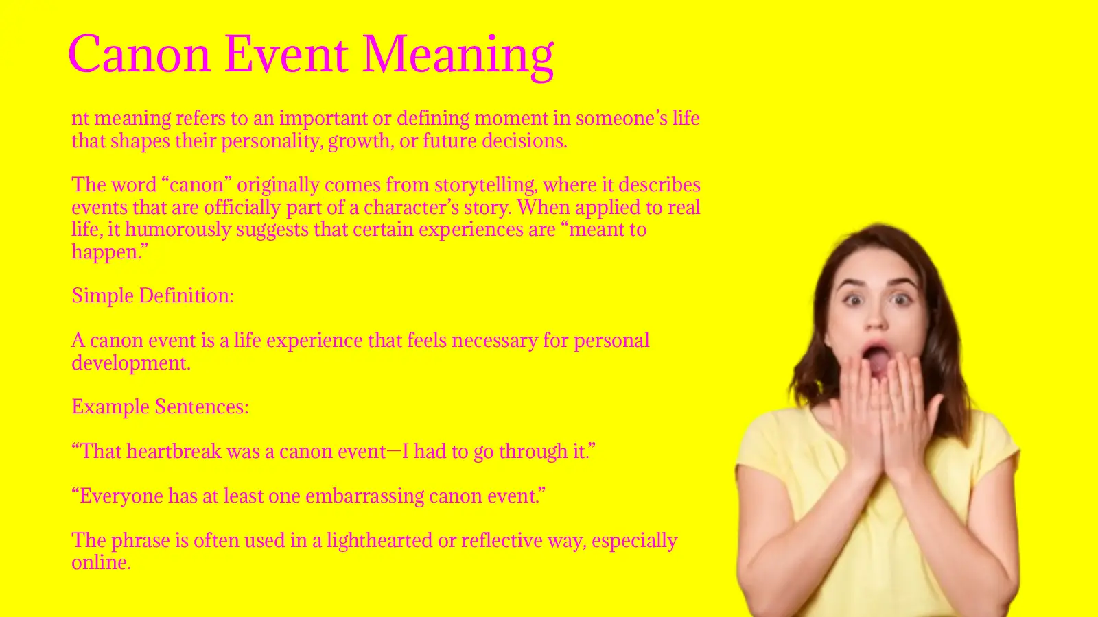 Canon Event Meaning