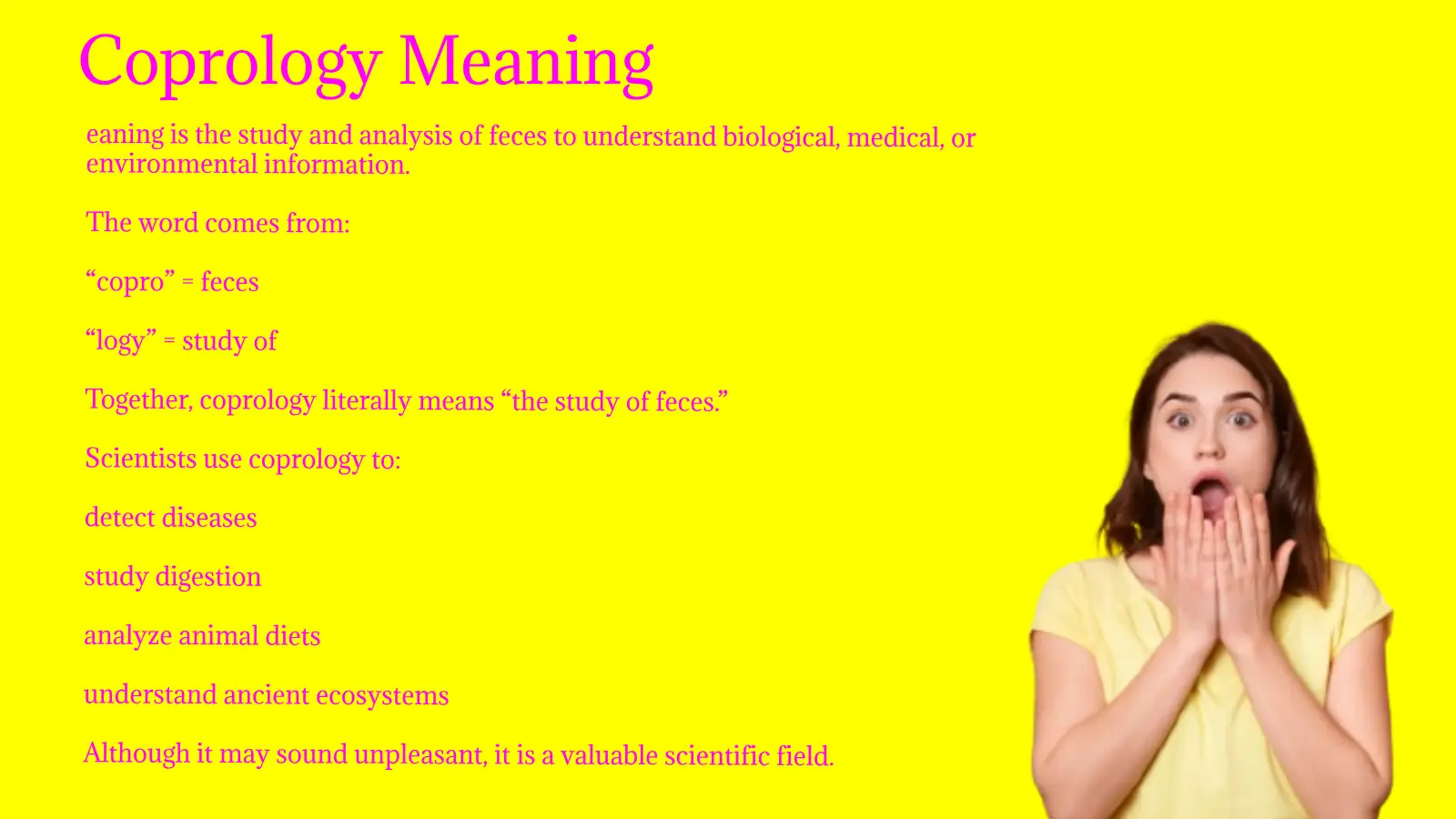 What Does “Coprology” Mean?